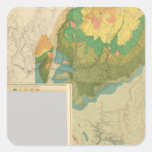 Geologische Kartenblätter Quadratischer Aufkleber