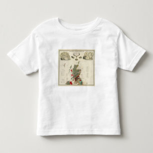 Geologische, paläontologische Karte Briten-Inseln Kleinkind T-shirt