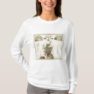 Geologische, paläontologische Karte Briten-Inseln T-Shirt