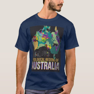 Geologische Regionen von Australien Karte T-Shirt