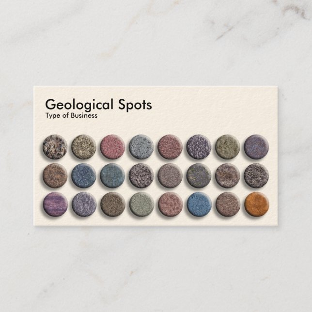 Geologische Stätten 02 - Creme Visitenkarte (Vorderseite)