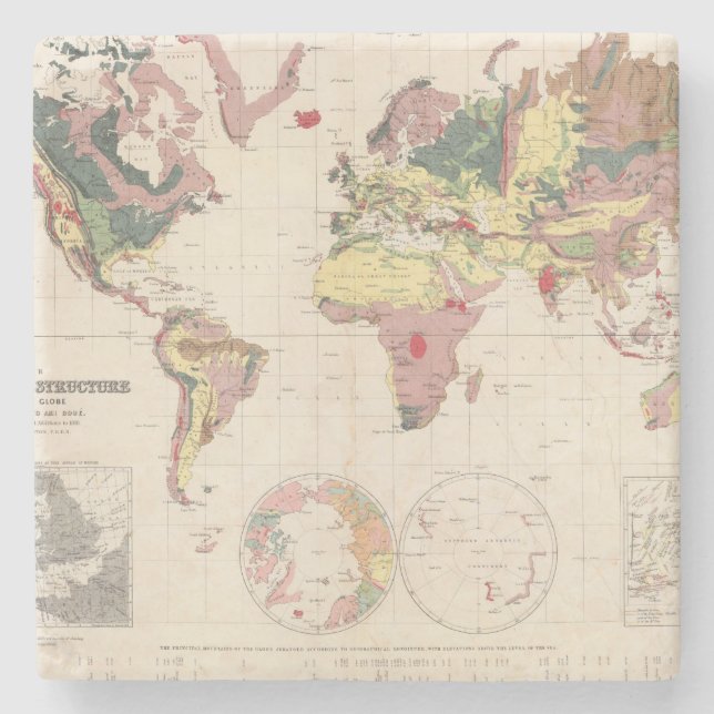 Geologische Struktur der Kugel Steinuntersetzer (Vorderseite)