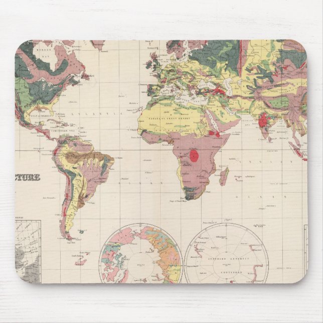 Geologische Struktur des Globus Mousepad (Vorne)