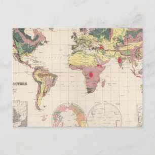 Geologische Struktur des Globus Postkarte