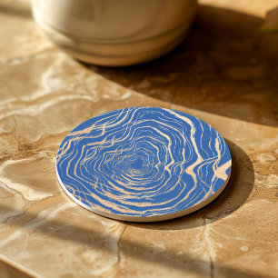 Geologisches Vortex mit goldenem Rippeldesign Getränkeuntersetzer