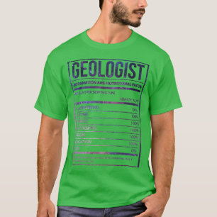 Geologist Funny Geology Nutrition Label T-Shirt