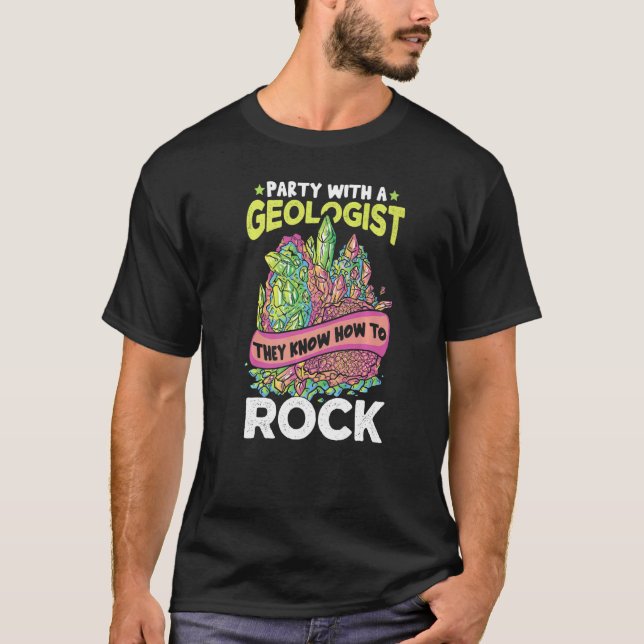 Geologist Rock Collector Geology Geode Hunter Rock T-Shirt (Vorderseite)