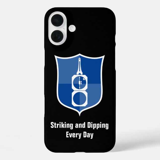 Geologistans Transit Compass Shield Wappen iPhone 16 Plus Hülle (Rückseite)