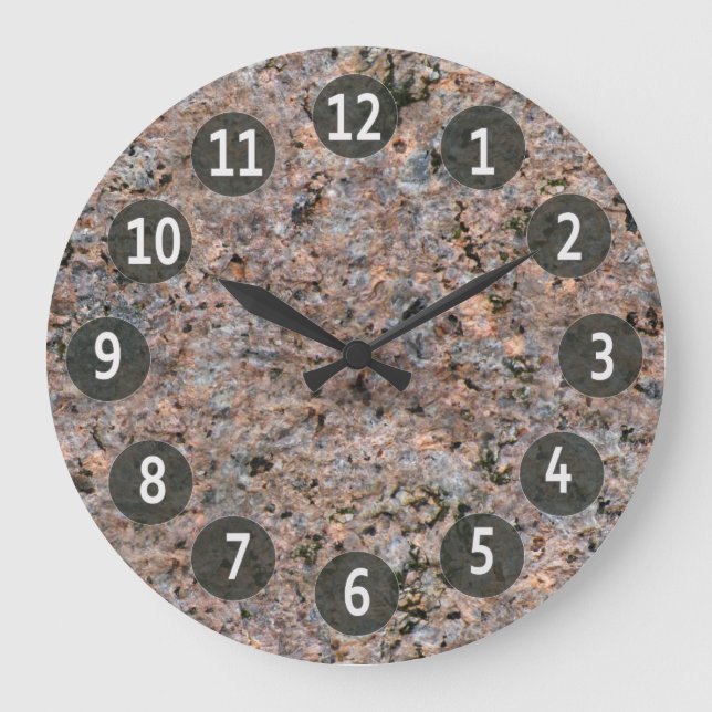 Geology Nature Foto Rock Texture Große Wanduhr (Vorderseite)