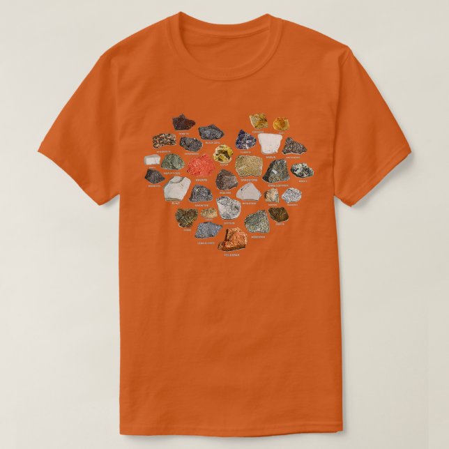 Geology Ores Minerals Edelsteine und Kristalle Roc T-Shirt (Design vorne)