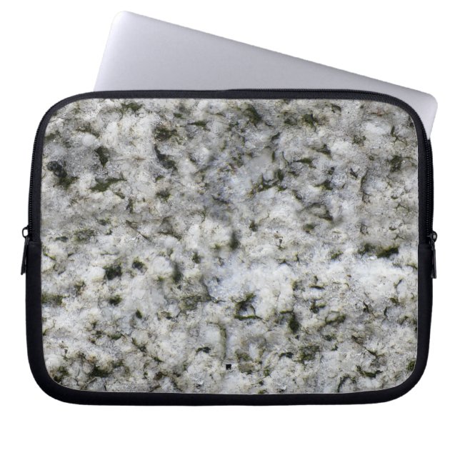 Geology Rock Texture White Granite individuelle Na Laptopschutzhülle (Vorderseite)