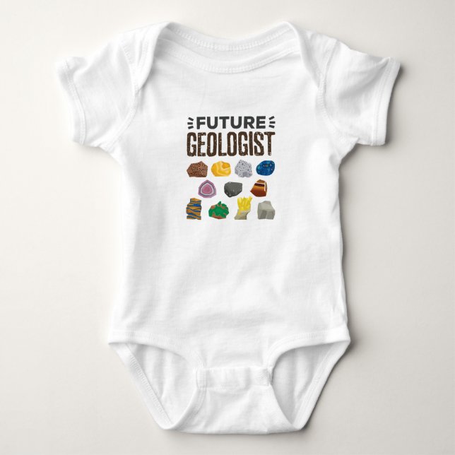 Geology Rocks Gems, der zukünftige Geologe Baby Strampler (Vorderseite)