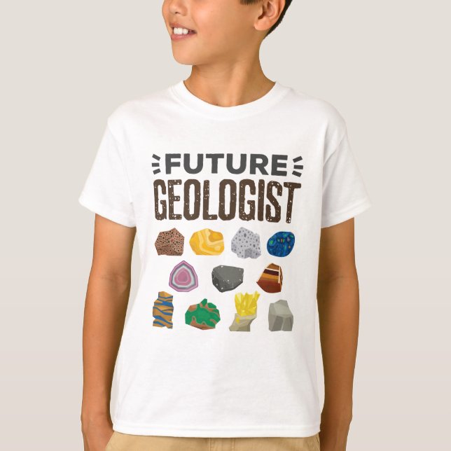 Geology Rocks Gems, der zukünftige Geologe T-Shirt (Vorderseite)