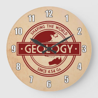 Geology- Shaping the World Logo (Asia/Australia) Große Wanduhr