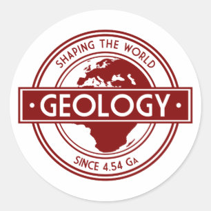 Geology- Shaping the World Logo (Europa) Runder Aufkleber