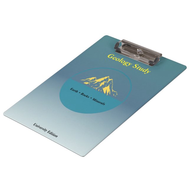 Geology Study Clipboard – Personalized Klemmbrett (Schrägansicht)