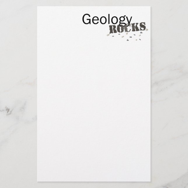 GeologyRocks! Briefpapier (Vorderseite)