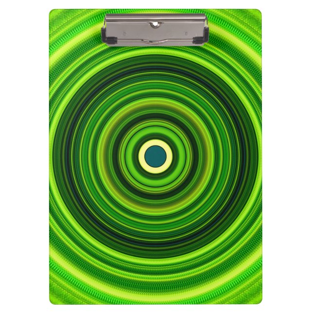 Geomagnetic Green Mandala-25436 Klemmbrett (Vorderseite)