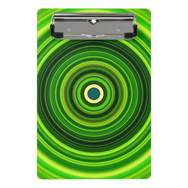 Geomagnetic Green Mandala-25436 Mini Klemmbrett (Vorderseite)