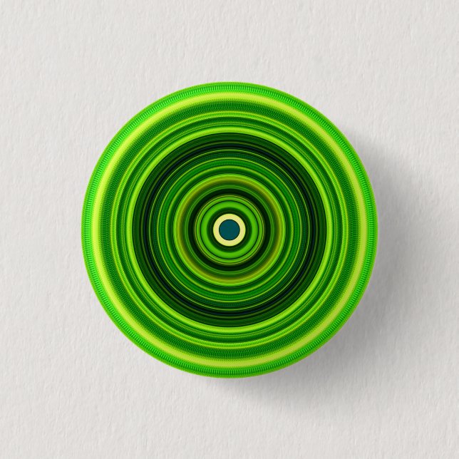 Geomagnetic Green Mandala Button (Vorderseite)