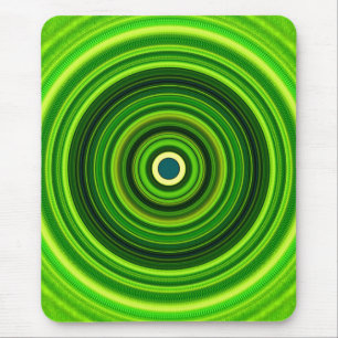 Geomagnetic Green Mandala Mousepad