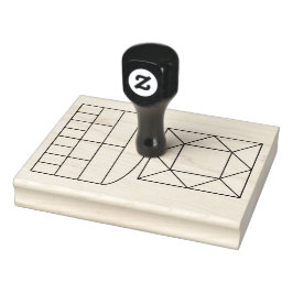 Geomantischer Schild und Hauscharakter - Briefmark Gummistempel