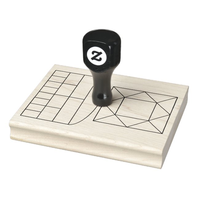 Geomantischer Schild und Hauscharakter - Briefmark Gummistempel (Stempel)