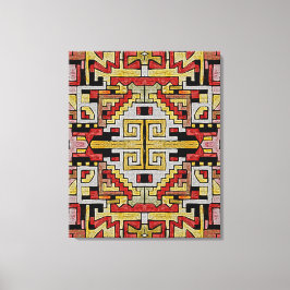 Geomethisches Tribal/ethnisches Muster Leinwanddruck