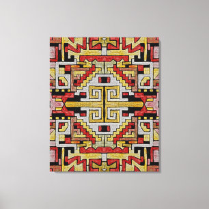 Geomethisches Tribal/ethnisches Muster Leinwanddruck