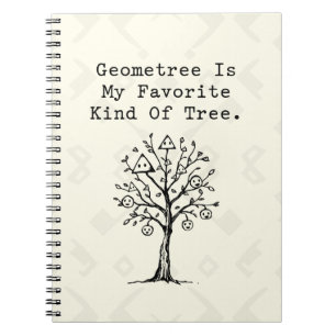 Geometree Lieblingsbaum Lustiges Mathe-Natur-Desig Notizblock