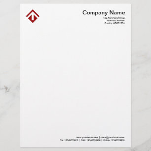 Geometric 03 - Ruby Red Briefkopf