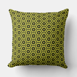 Geometric 280514 (03) - Banane und Schwarz Kissen