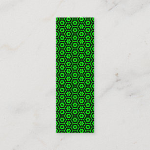 Geometric 280514 (03) - Black on Green Mini Visitenkarte
