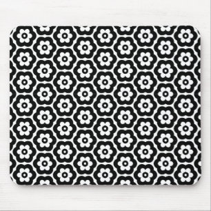 Geometric 280514 (03) - Black on White Mousepad