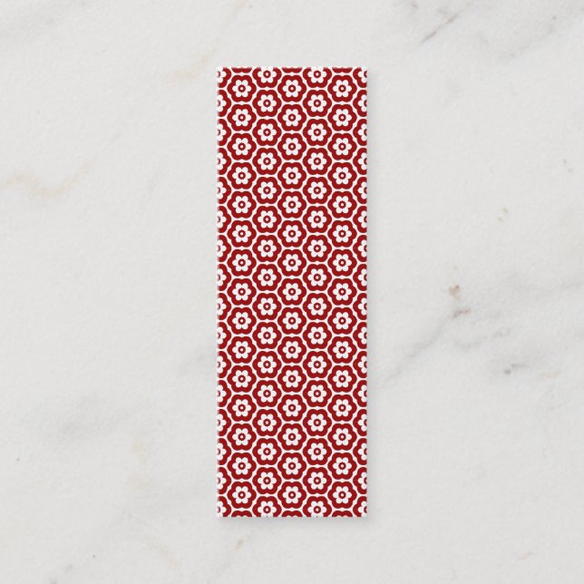 Geometric 280514 (03) - Ruby Red on White Mini Visitenkarte (Vorderseite)