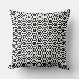 Geometric 280514 (03) - White on Black Kissen