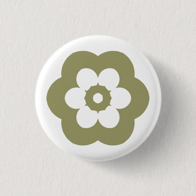 Geometric 290514 (3) - Khaki on White Button (Vorderseite)
