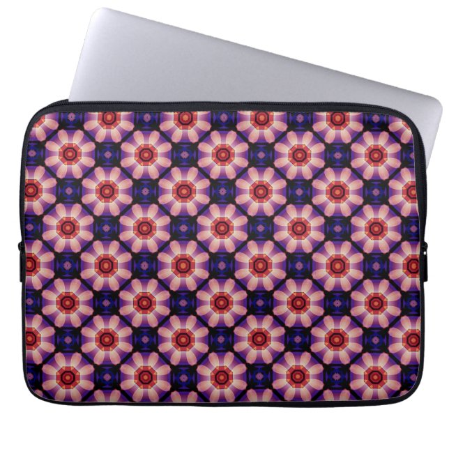 Geometric Abstract Floral Laptopschutzhülle (Vorderseite)
