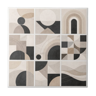 Geometric Abstract Harmony – Modern Ceramic Tile Fliese