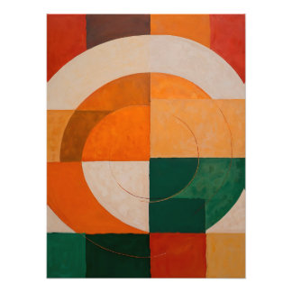 Geometric Abstract with Arcs Fotodruck