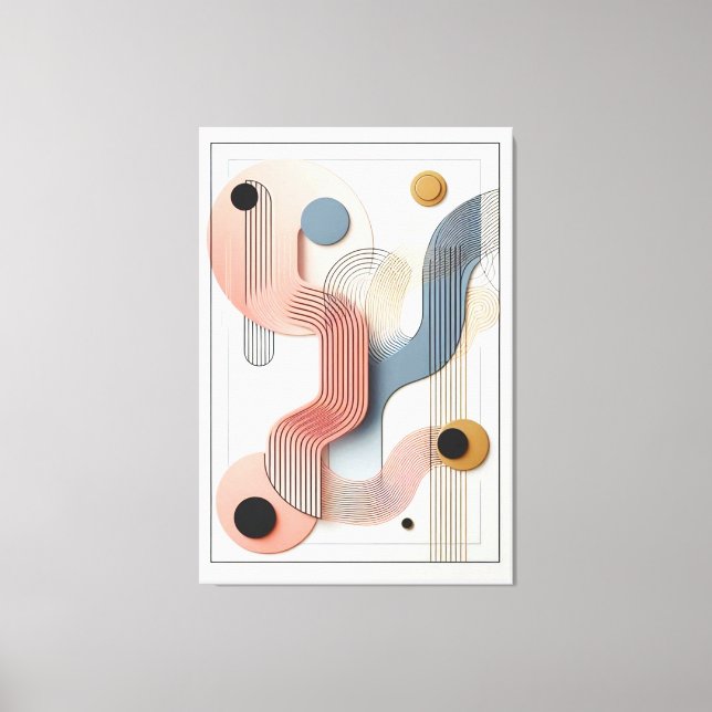 Geometric Abstraction in Bold Colors Leinwanddruck (Vorderseite)