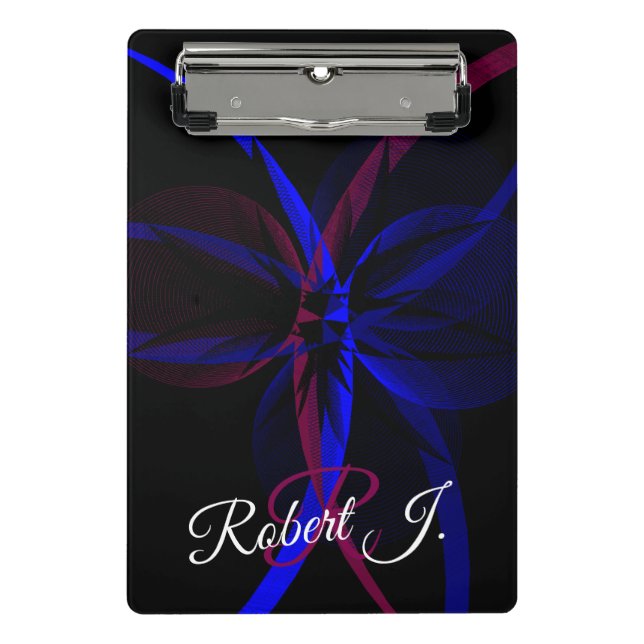 Geometric Abstraction Mini Clipboard Mini Klemmbrett (Vorderseite)