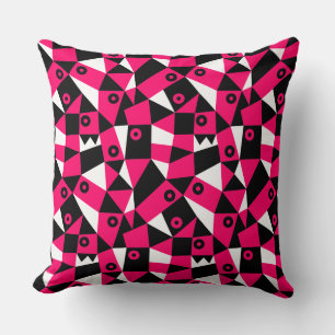 Geometric Abstrakt 030919 - Neon Red Kissen