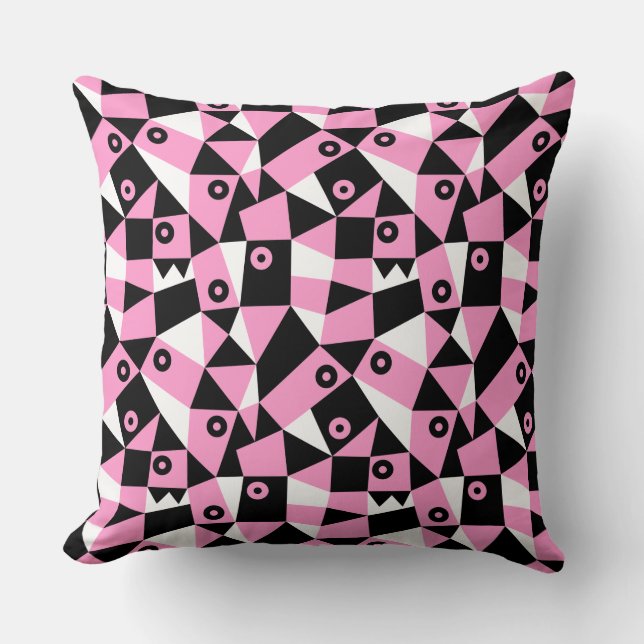 Geometric Abstrakt 030919 - Pink Kissen (Vorderseite)