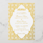Geometric Arabesques Ornament Islamic Weddings Folieneinladung<br><div class="desc">Beautiful invitations and stationery for special occasions and festivals are available in both physical and digital formats. We can extend any design into matching items such as RSVP cards,  labels,  envelopes,  and more. Customization is available upon request. Looking forward to hearing from you!</div>