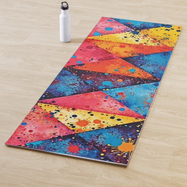 Geometric Art: Vibrant Chaos Yogamatte (Beispiel)