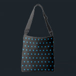 Geometric Black Blue Polka Dots Tragetaschen Mit Langen Trägern<br><div class="desc">Hübsche umkehrbare blaue Polka Punkte auf schwarzem Hintergrund. Trendy geometrische Frauentasche für jede Jahreszeit. Original Designs © TamiraZDesign. www.zazzle.com/tamirazdesigns</div>