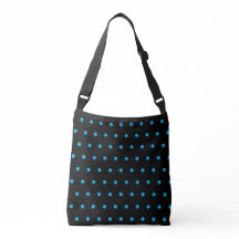 Geometric Black Blue Polka Dots