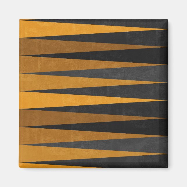 Geometric Black Yellow Magnet (Vorne)