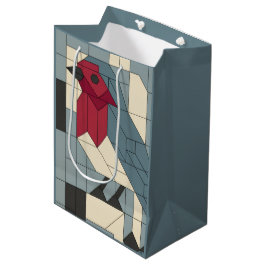 Geometric Block Robin Gift Bag Mittlere Geschenktüte